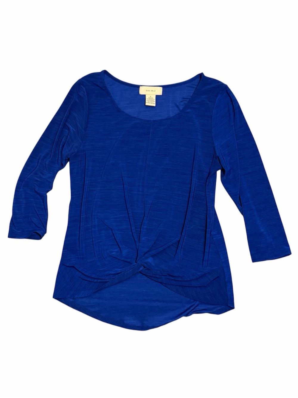 Diana Belle Royal Blue Blouse With Front Knot (S)
